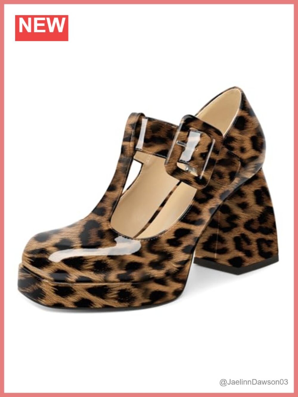 YODEKS Women's High Heel Square Toe Mary Jane Chunky Platform Pumps